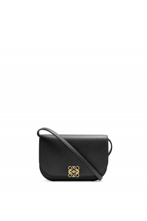 Bolsa De Hombro Loewe Goya Accordion clutch in silk calfskin Mujer Negras | 720CZHWOU