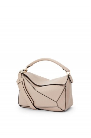 Bolsa De Hombro Loewe Puzzle bag in soft grained calfskin Mujer Sand | 718INVRJX