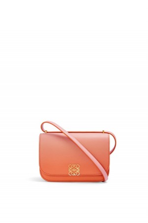 Bolsa De Hombro Loewe Small Goya bag in degrade silk calfskin Mujer Coral Oscuro | 201HGEXDY