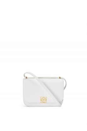 Bolsa De Hombro Loewe Small Goya bag in silk calfskin Mujer Blancas | 301FOLYUK