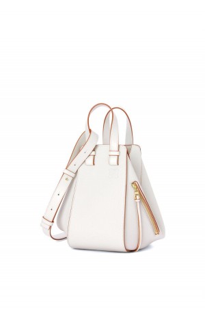 Bolsa De Hombro Loewe Small Hammock bag in soft grained calfskin Mujer Blancas | 912GIUDCB