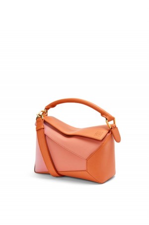 Bolsa De Hombro Loewe Small Puzzle Edge bag in degrade nappa calfskin Mujer Coral Oscuro | 513ETZANK