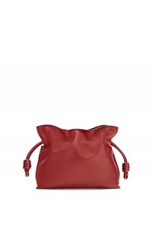 Bolsas Hombro Loewe Mini Flamenco clutch in nappa calfskin Mujer Rojas | 235NIKTYZ