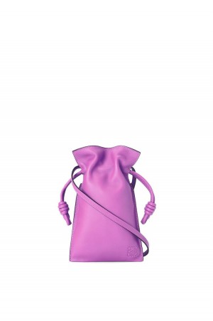 Bolso Pequeño Loewe Flamenco Pocket in nappa calfskin Mujer Moradas | 972VAEKHT