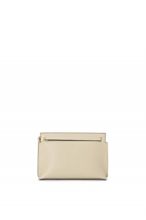 Bolso Pequeño Loewe Mini Repeat T Pouch in embossed silk calfskin Hombre Verde Menta | 372PCHVTG