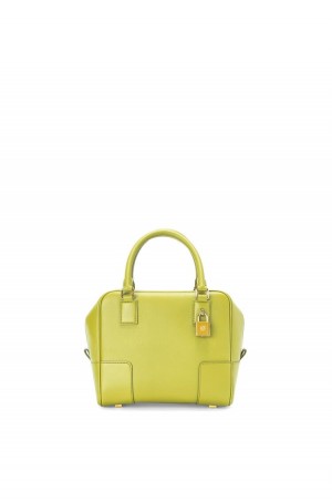 Bolso Tote Loewe Amazona 19 square bag in nappa calfskin Mujer Amarillo | 596QXWLFG