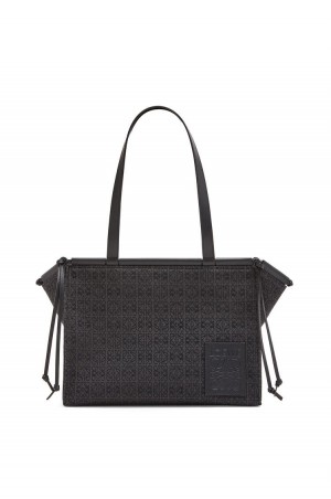 Bolso Tote Loewe Small Cushion Tote in Anagram jacquard and calfskin Mujer Negras | 835NGWIQT