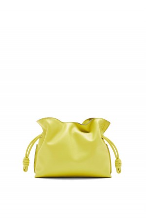 Bolsos Mini Loewe Mini Flamenco clutch in nappa calfskin Mujer Amarillo | 152QMRCUI