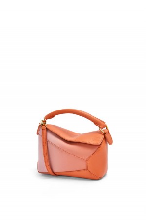 Bolsos Mini Loewe Mini Puzzle Edge bag in degrade nappa calfskin Mujer Coral Oscuro | 048MRJYZW