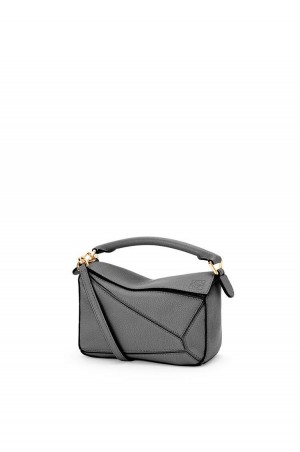 Bolsos Mini Loewe Mini Puzzle bag in soft grained calfskin Mujer Gris | 942OJXUMS