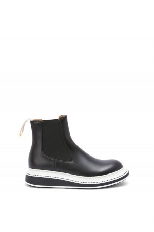 Botas Loewe Chelsea boot in calfskin Hombre Negras | 374NJOGDL