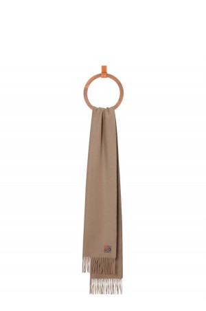 Bufandas Loewe Anagram scarf in cashmere Mujer Camel | 321BLGOYU