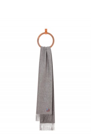 Bufandas Loewe Anagram scarf in cashmere Mujer Gris | 953AHSVKT