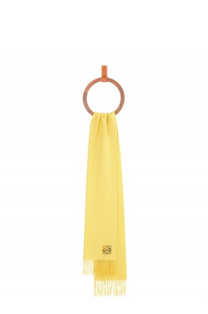 Bufandas Loewe Anagram scarf in cashmere Hombre Amarillo | 819RZCVAP