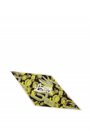 Bufandas Loewe Cactus lozenge scarf in cotton and silk Mujer Verde Multicolor | 103ZMTFRH