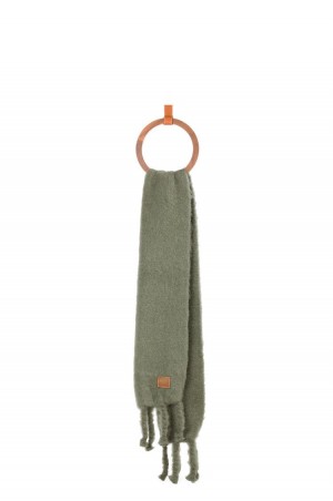 Bufandas Loewe Scarf in mohair and wool Hombre Verde Oliva | 120TMORYK