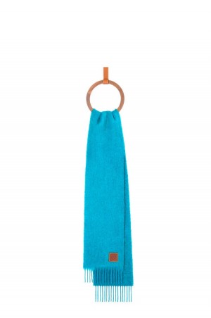 Bufandas Loewe Scarf in wool and mohair Mujer Azules | 376AFRBVO