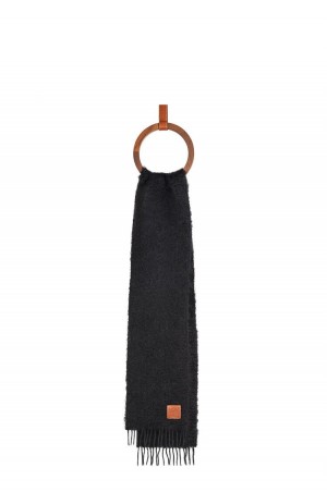 Bufandas Loewe Scarf in wool and mohair Hombre Negras | 279OIJVTE