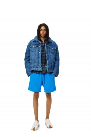 Chaquetas Loewe Acolchado jacket in denim Hombre Indigo Azules | 134PXWJIK