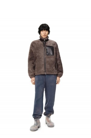 Chaquetas Loewe Jacket in shearling Hombre Negras | 187FTLHYZ