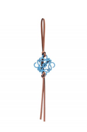 Charms Loewe Knotted Anagram charm in calfskin Mujer Azules | 657MLJHZP