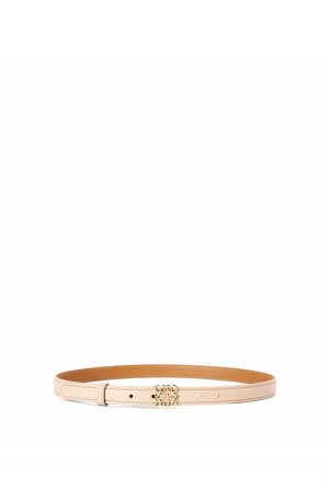 Cinturones Loewe Goya Anagram belt in smooth calfskin Mujer Doradas | 568RHTAFO