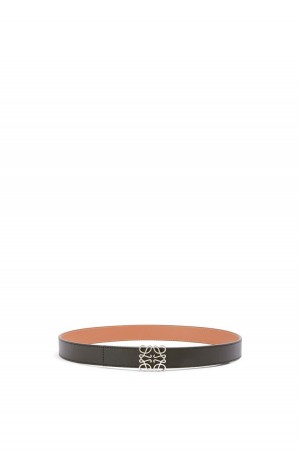 Cinturones Loewe Reversible Anagram belt in smooth calfskin Mujer Negras | 162GULPHV