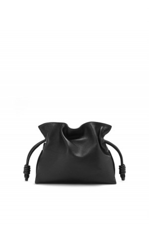 Clutch Loewe Mini Flamenco clutch in nappa calfskin Mujer Negras | 481MEIWVO