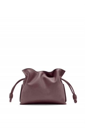 Clutch Loewe Mini Flamenco clutch in nappa calfskin Mujer Prune | 328UOTALC