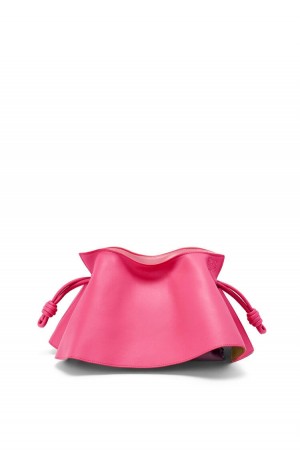 Clutch Loewe Mini Flamenco petal clutch in nappa calfskin Mujer Fucsia | 461DEFRKP