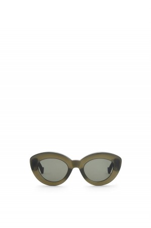 Gafas de Sol Loewe Butterfly Anagram sunglasses in acetate Mujer Kaki | 307VTFJLK