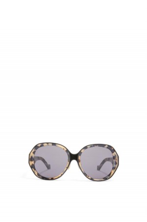 Gafas de Sol Loewe Elipse sunglasses in acetate Mujer Negras Blancas | 238PAUMYS