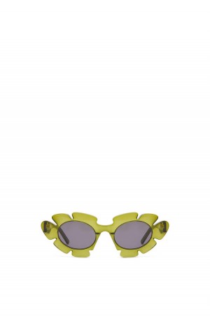 Gafas de Sol Loewe Flower sunglasses in injected nylon Mujer Verde | 921VPDZRF