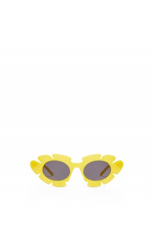 Gafas de Sol Loewe Flower sunglasses in injected nylon Mujer Amarillo | 671VMUGWC