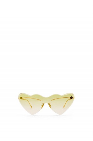 Gafas de Sol Loewe Heart sunglasses in metal Mujer Verde | 136NIUAMP