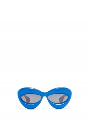 Gafas de Sol Loewe Inflated cateye sunglasses in acetate Mujer Azules | 703LVJHTQ