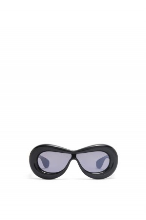 Gafas de Sol Loewe Inflated mask sunglasses in acetate Hombre Negras | 857HSQIWM