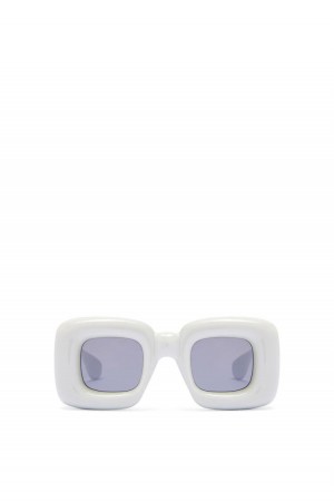 Gafas de Sol Loewe Inflated rectangular sunglasses in acetate Mujer Gris | 154WVSFKM