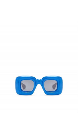 Gafas de Sol Loewe Inflated rectangular sunglasses in acetate Mujer Azules | 032WDAZGB