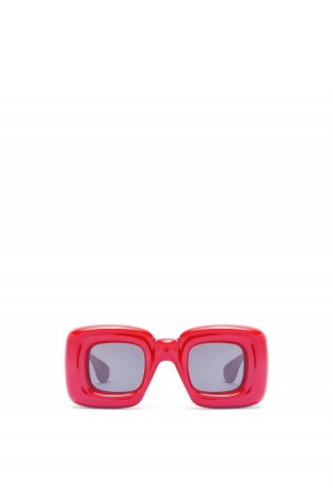 Gafas de Sol Loewe Inflated rectangular sunglasses in acetate Mujer Lipstick | 980QMHURA