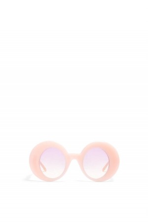 Gafas de Sol Loewe Oversized round sunglasses in acetate Mujer Cotton Candy | 273XYZKIQ