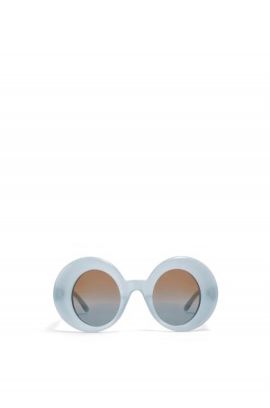 Gafas de Sol Loewe Oversized round sunglasses in acetate Mujer Azules | 460UPJMDR