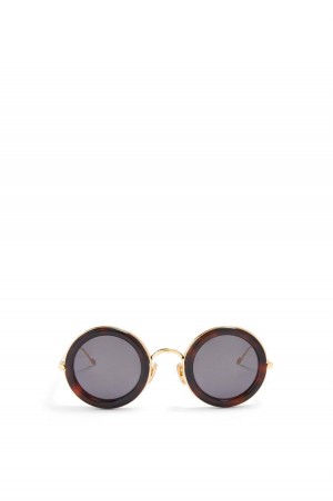 Gafas de Sol Loewe Round sunglasses in acetate Mujer Doradas Claro | 168CQSYBO