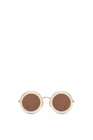 Gafas de Sol Loewe Round sunglasses in acetate Mujer Doradas | 340GPDHQV