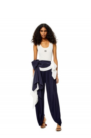 Pantalones Loewe Balloon trousers in viscose Mujer Night | 875ZIAWYR