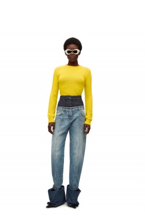 Prendas De Punto Loewe Sparkle sweater in viscose Mujer Amarillo | 905UFJLDZ