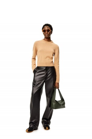 Prendas De Punto Loewe Twisted sweater in wool Mujer Camel | 046MYOLFJ