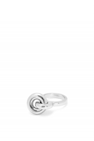 Silver Jewellery Loewe Donut link ring in sterling silver Mujer Plateadas | 614WUYJRF