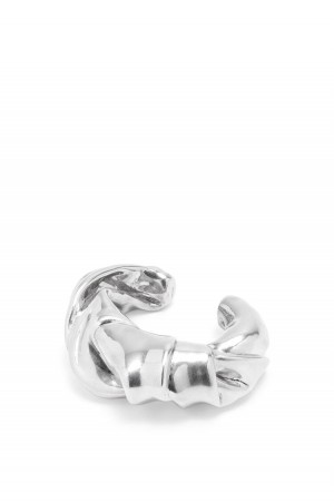 Silver Jewellery Loewe Large nappa twist cuff in sterling silver Mujer Plateadas | 578RCNJLW