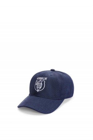 Sombreros Loewe Cap in canvas Hombre Marine | 930FMHXBJ